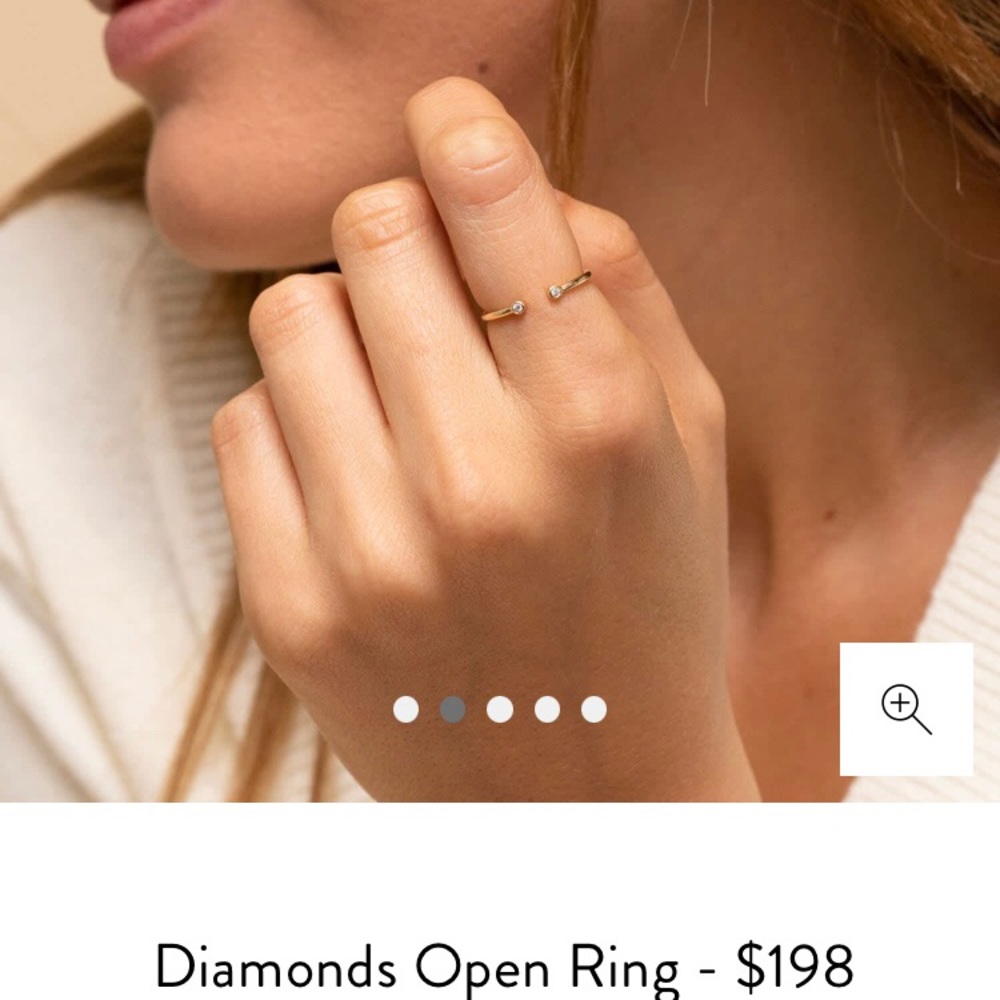 Mejuri Diamonds Open Ring 14k solid YG